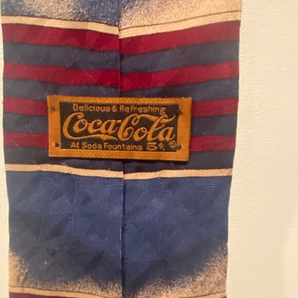 Coca-Cola Men's Necktie 100% Silk Made in the USA - Picture 6 of 7